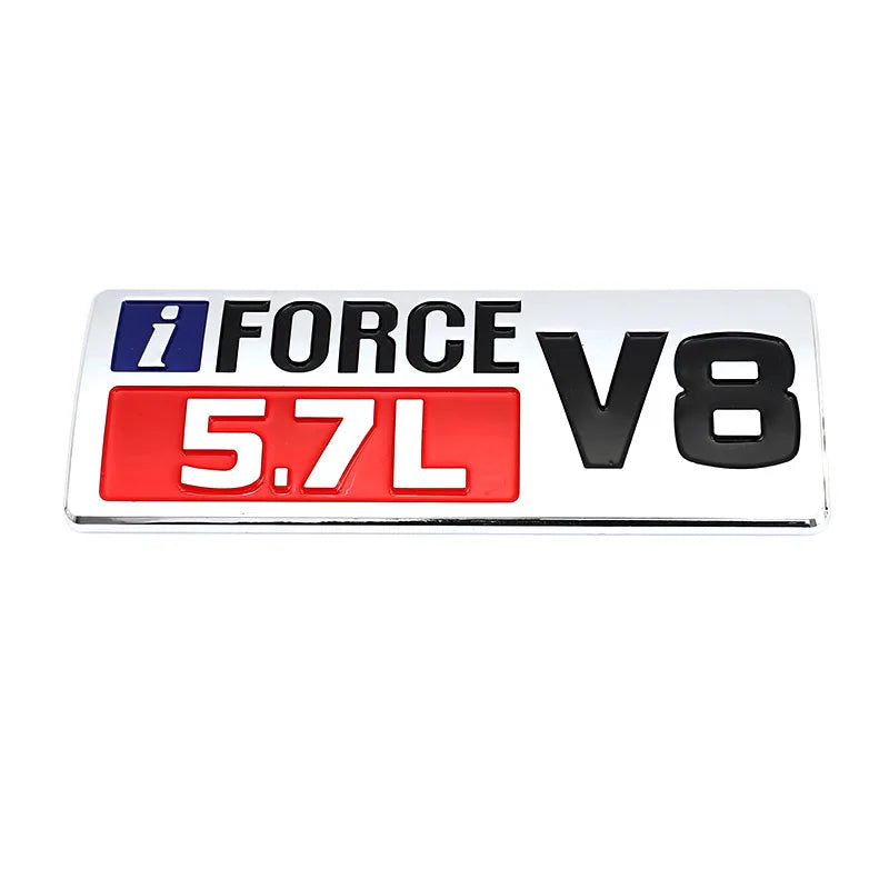 iFORCE 5.7L V8 Logo Badge Emblem Decals for Toyota Tundra Prado Corolla Highlander Venza Hiace Previa SEQUOIA