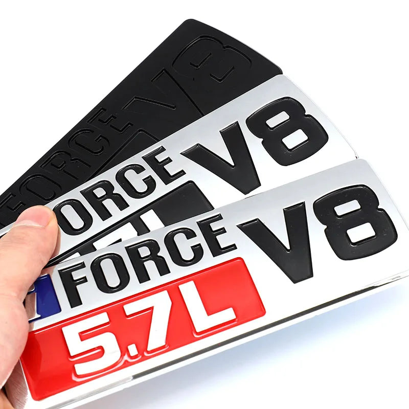 iFORCE 5.7L V8 Logo Badge Emblem Decals for Toyota Tundra Prado Corolla Highlander Venza Hiace Previa SEQUOIA