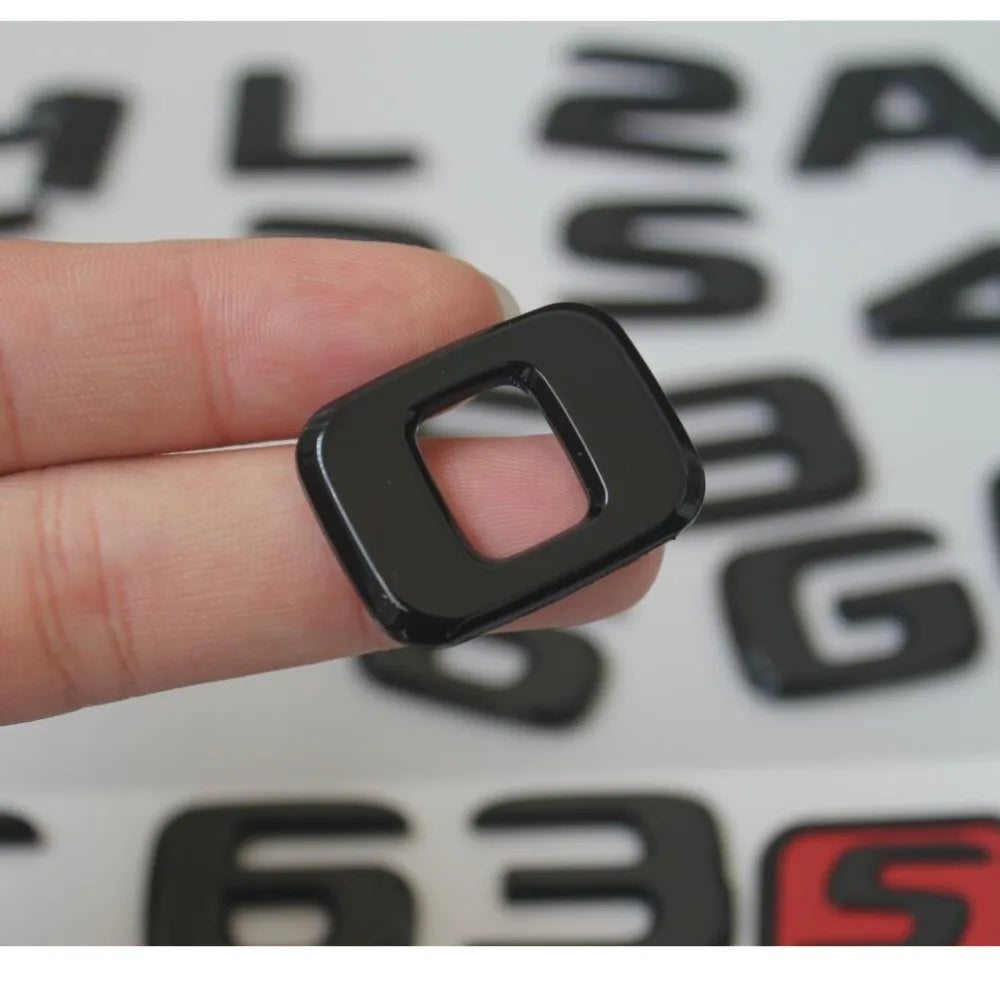 Gloss Black Mercedes-Benz Emblem Set