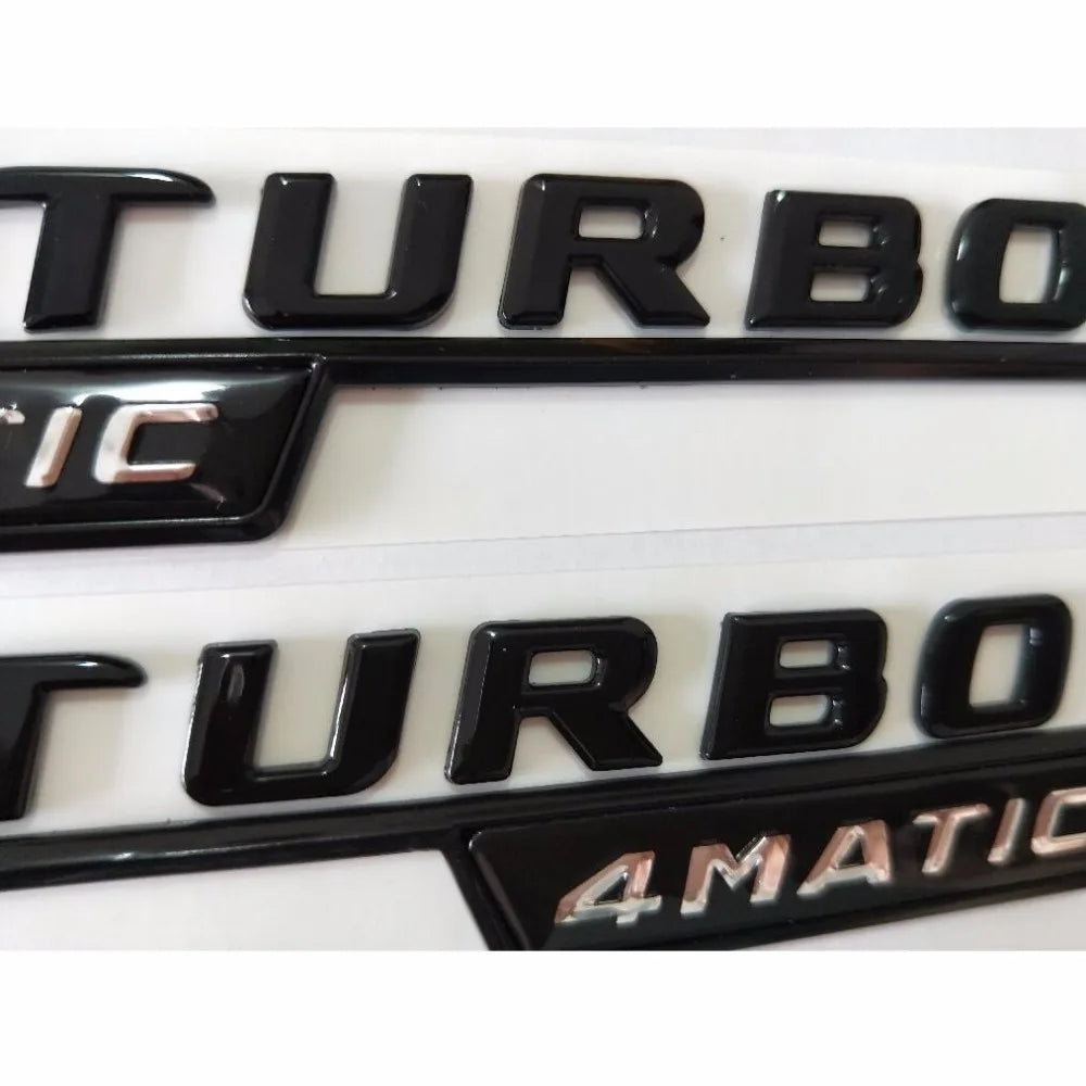 Premium Gloss Black Mercedes-Benz Fender & Trunk Badges