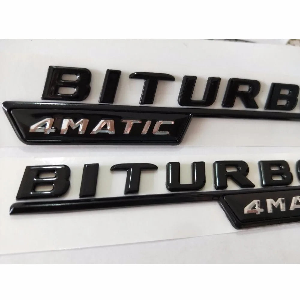 Premium Gloss Black Mercedes-Benz Fender & Trunk Badges