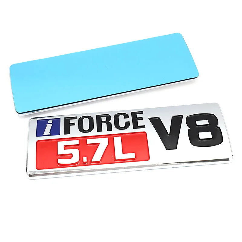 iFORCE 5.7L V8 Logo Badge Emblem Decals for Toyota Tundra Prado Corolla Highlander Venza Hiace Previa SEQUOIA