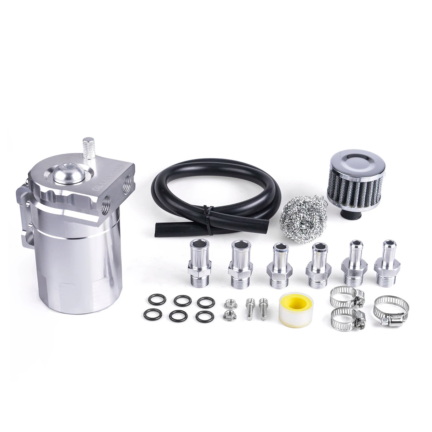 Aluminum Universal Oil Catch Reservoir Breather Can Tank Kit