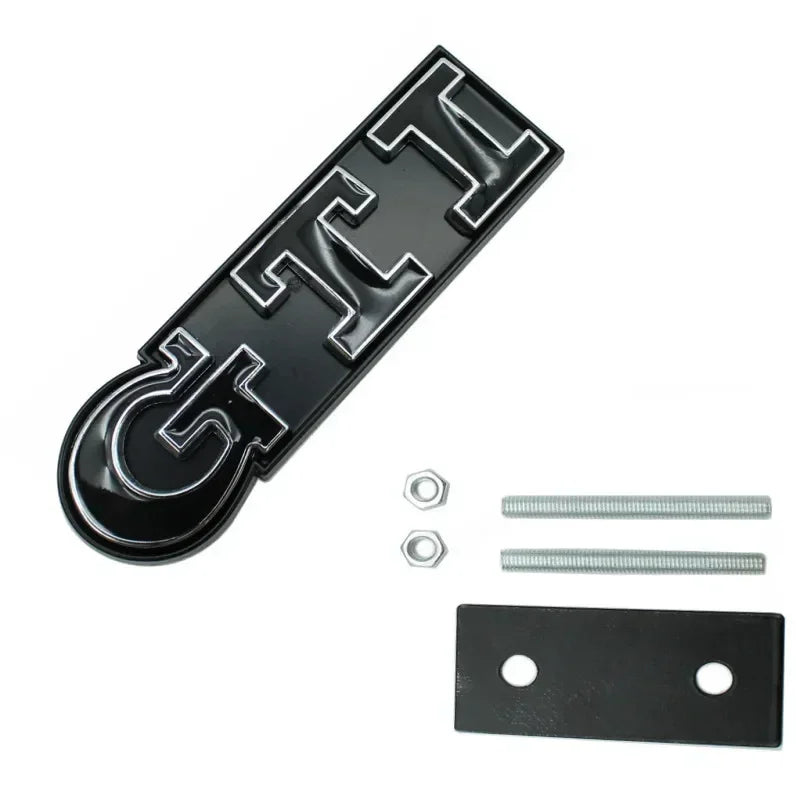 1Pcs Car Metal Badge Sticker Front Grille Decal Decoration For VW GTI Passat B6 Golf Mk7 Polo Tiguan Jetta T-ROC Sharan Touran