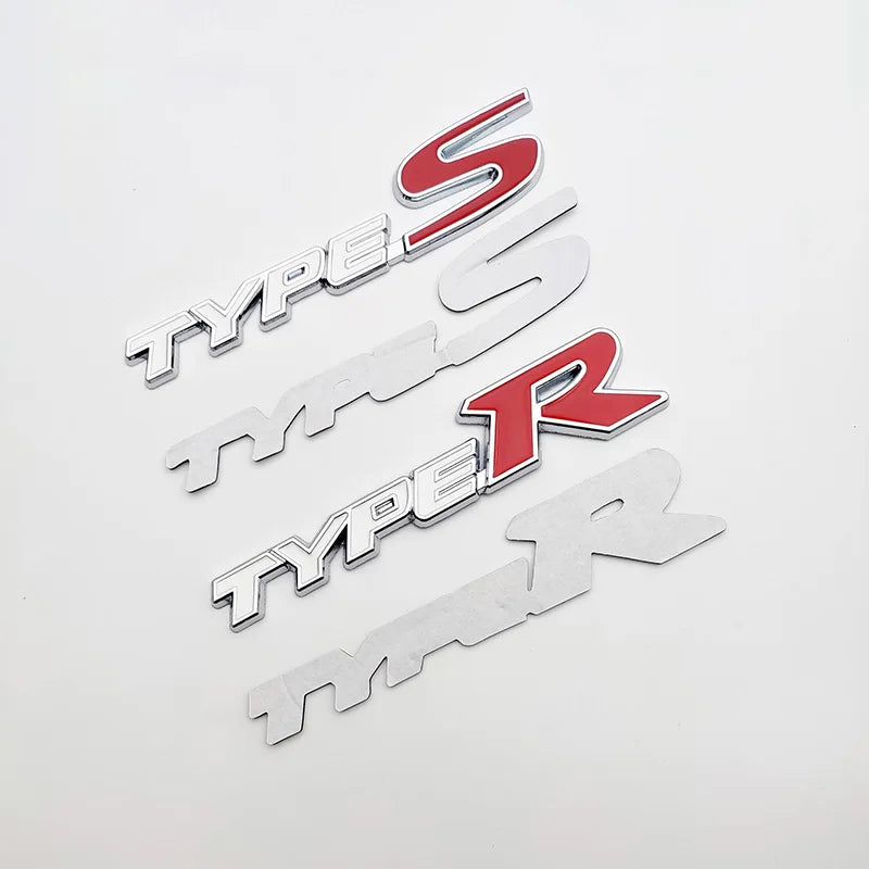 3D Metal Type S and Type R Emblem Badge