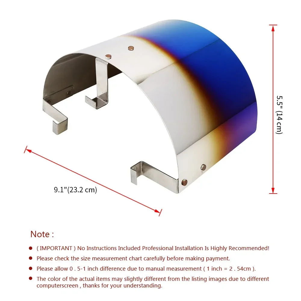 Stainless Steel Heat Shield Cover for 2.5"–3.5" Air/ Pod Filters