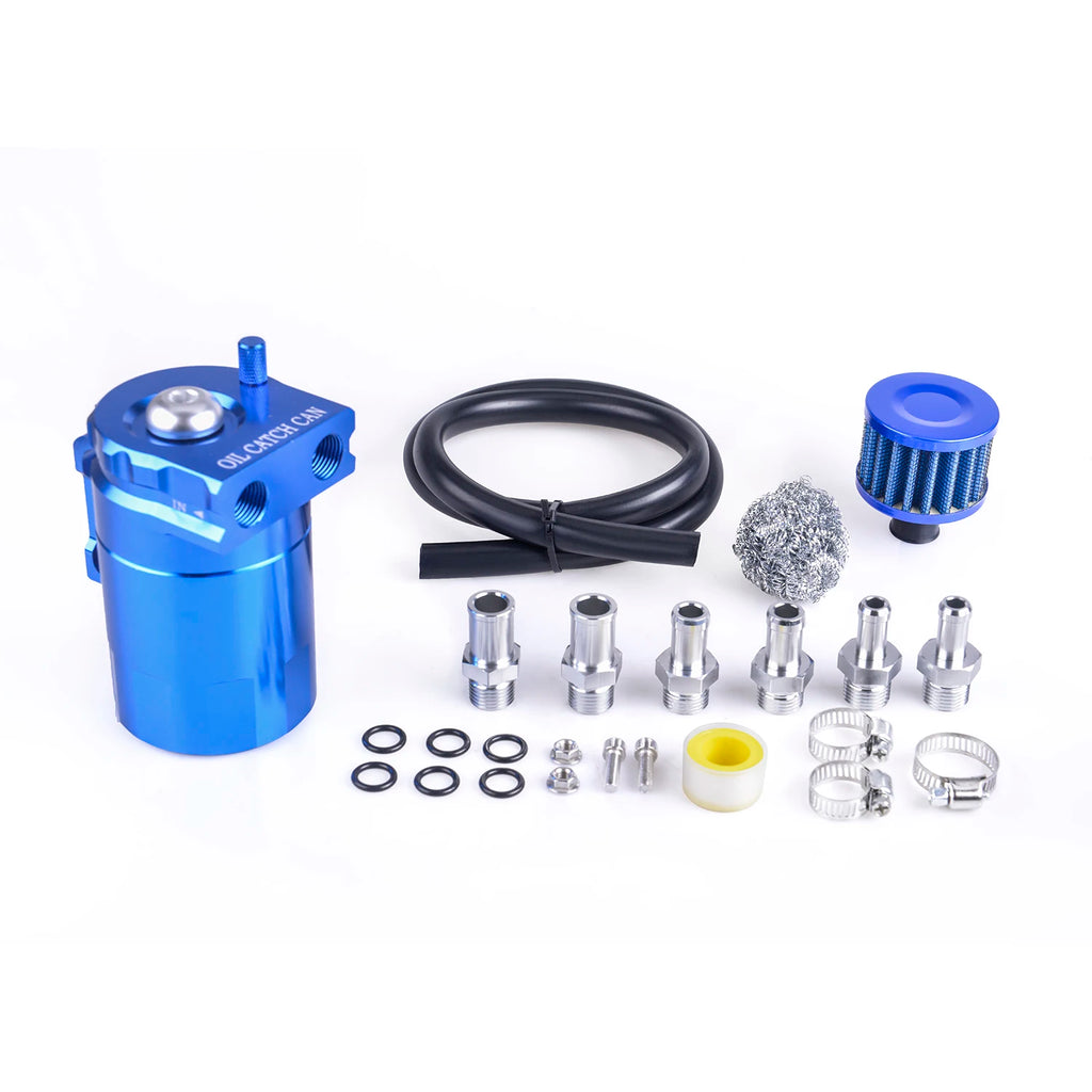Aluminum Universal Oil Catch Reservoir Breather Can Tank Kit