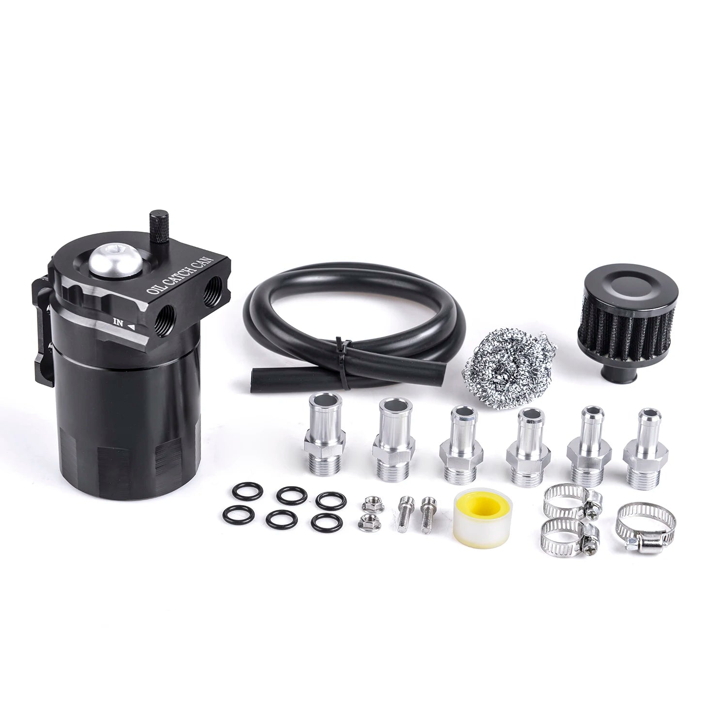Aluminum Universal Oil Catch Reservoir Breather Can Tank Kit