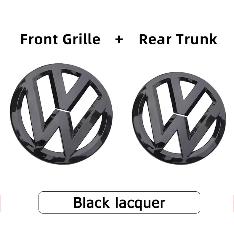 Front Radiator Grille and Rear Trunk Badge Covers for VW Models