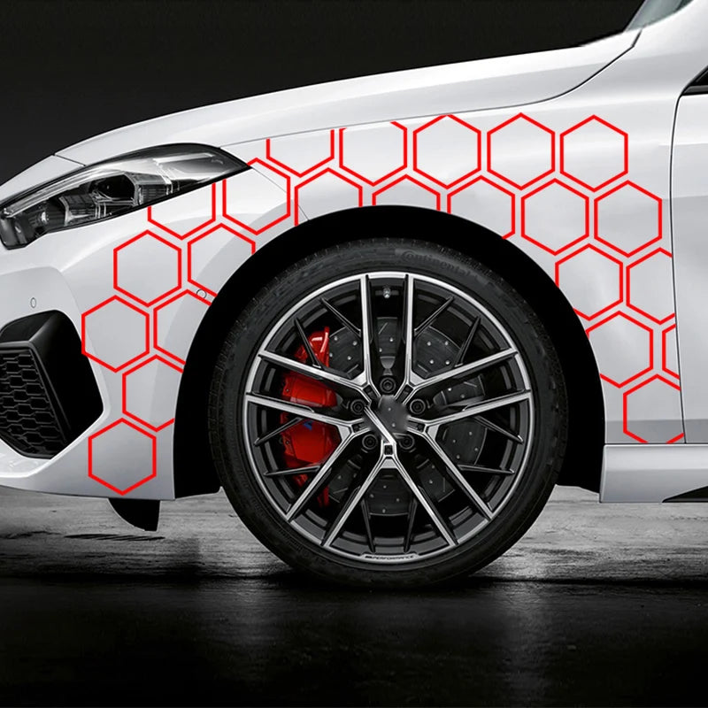 10-Pack Honeycomb Vinyl Car Stickers for Side Door