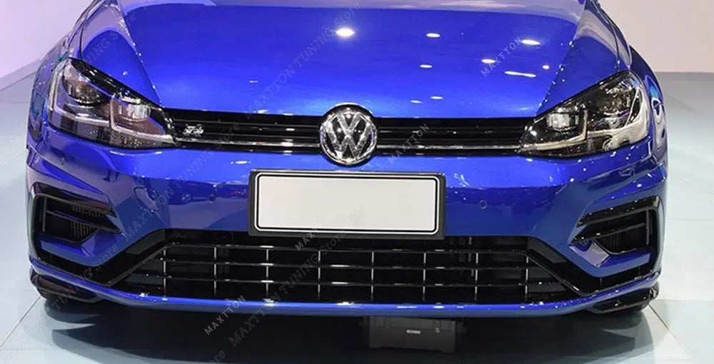 3-Piece Maxton Style Front Bumper Splitter for VW Golf MK7/MK7.5 R GTI GTD R-Line (2012-2019)