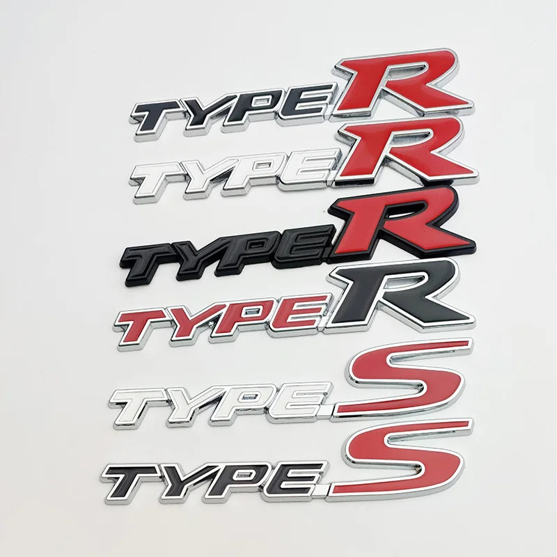 3D Metal Type S and Type R Emblem Badge