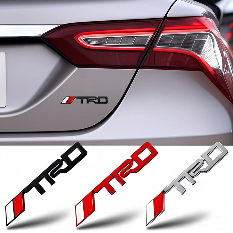 Metal TRD Emblem Badge Front and Rear Sticker for Toyota Vehicle