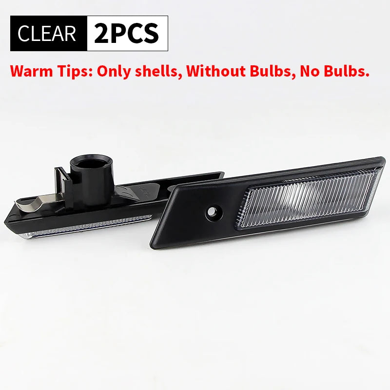 2-Piece ABS Plastic Fender Side Marker Light Covers for BMW 3, 5, 7 Series E36, E34, E32 – OEM
