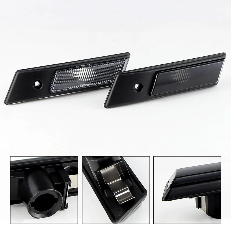 2-Piece ABS Plastic Fender Side Marker Light Covers for BMW 3, 5, 7 Series E36, E34, E32 – OEM