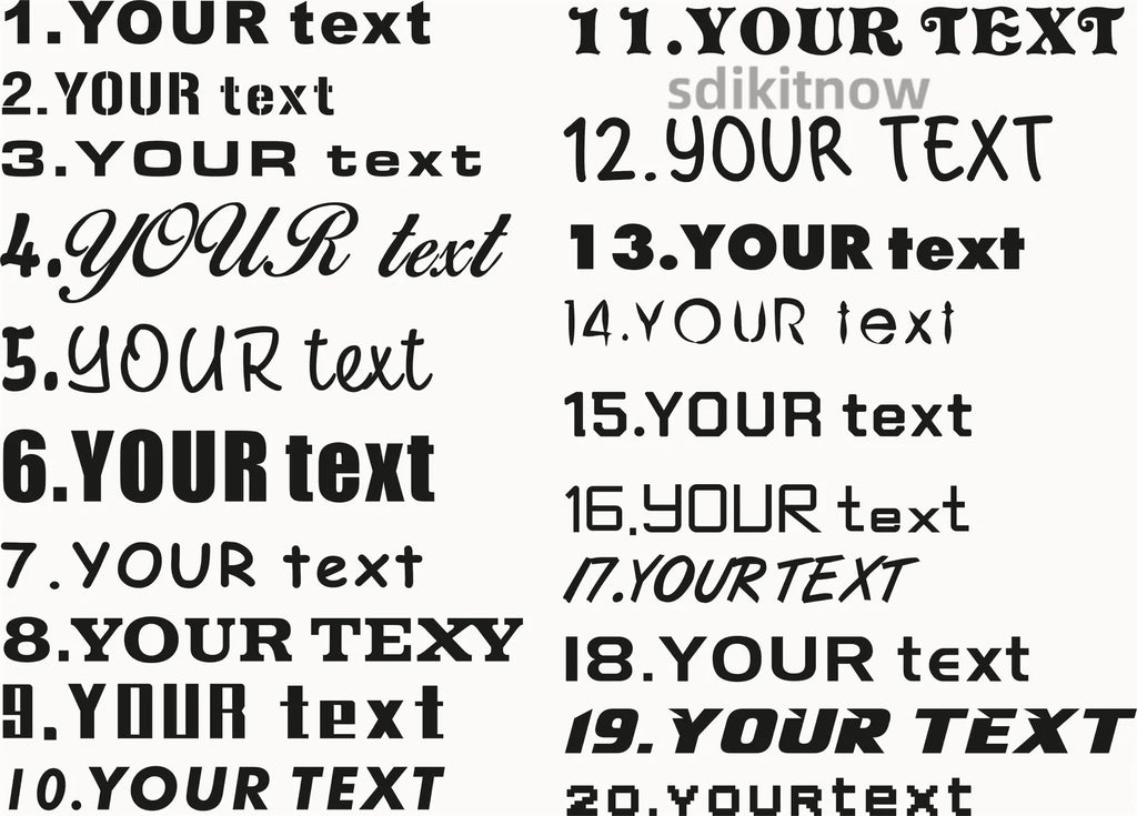 Custom Text Car Window Sticker