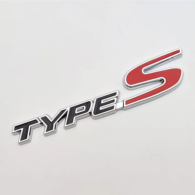 3D Metal Type S and Type R Emblem Badge