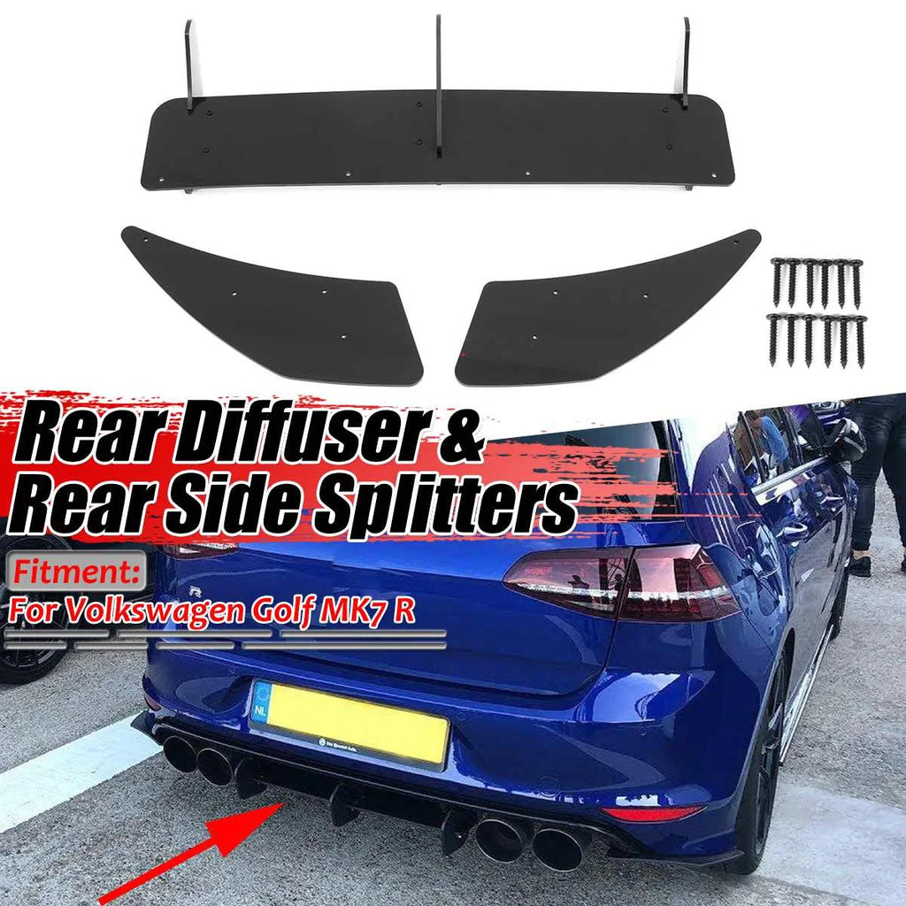 Rear Bumper Diffuser and  Splitters for Volkswagen
