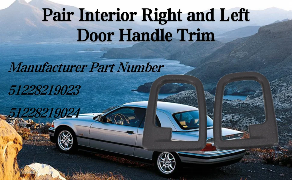 Car Interior Door Handle Covers Trim for BMW E36 and Z3 96-02