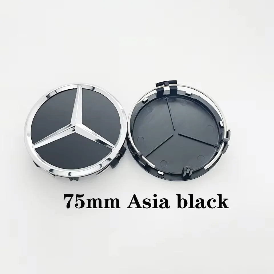 Mercedes-Benz 75mm Wheel Hub Center Cap Set (4-Piece)