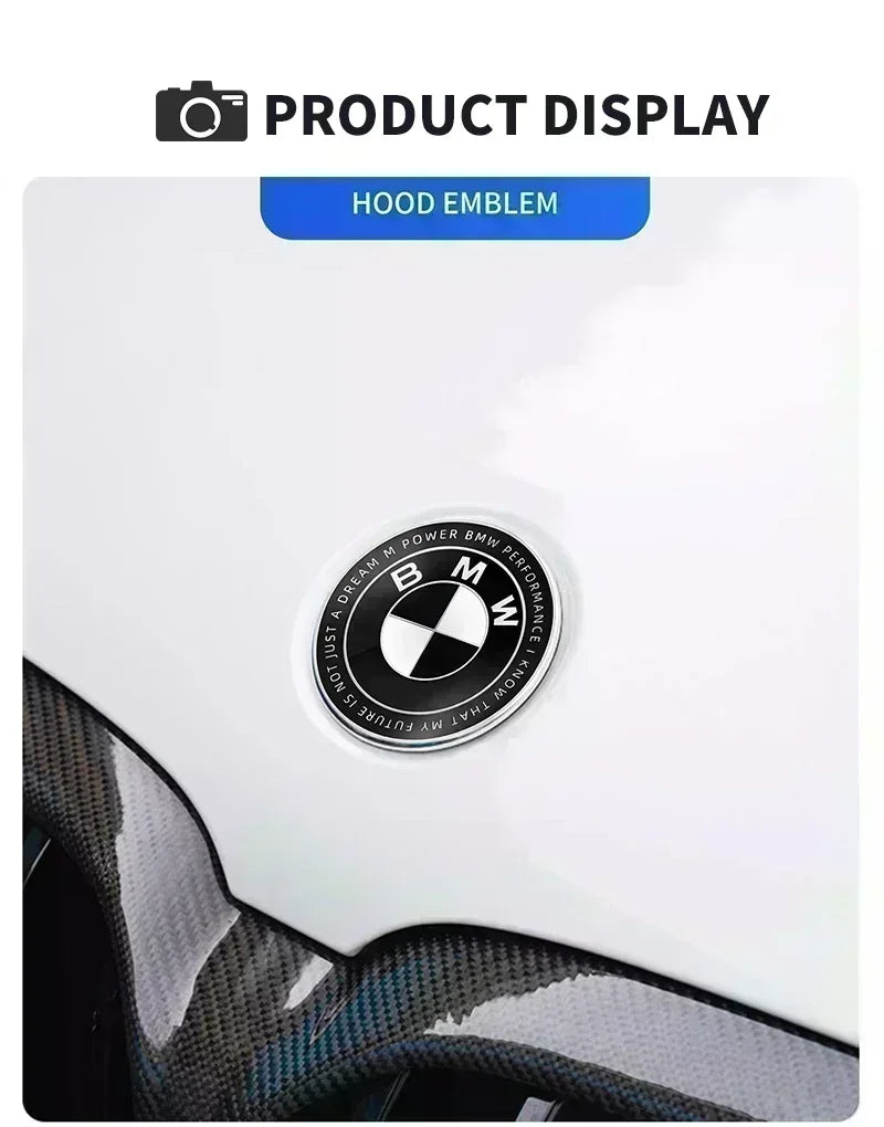 BMW Aluminum Badge – 82mm (2-Hole / 3-Hole)