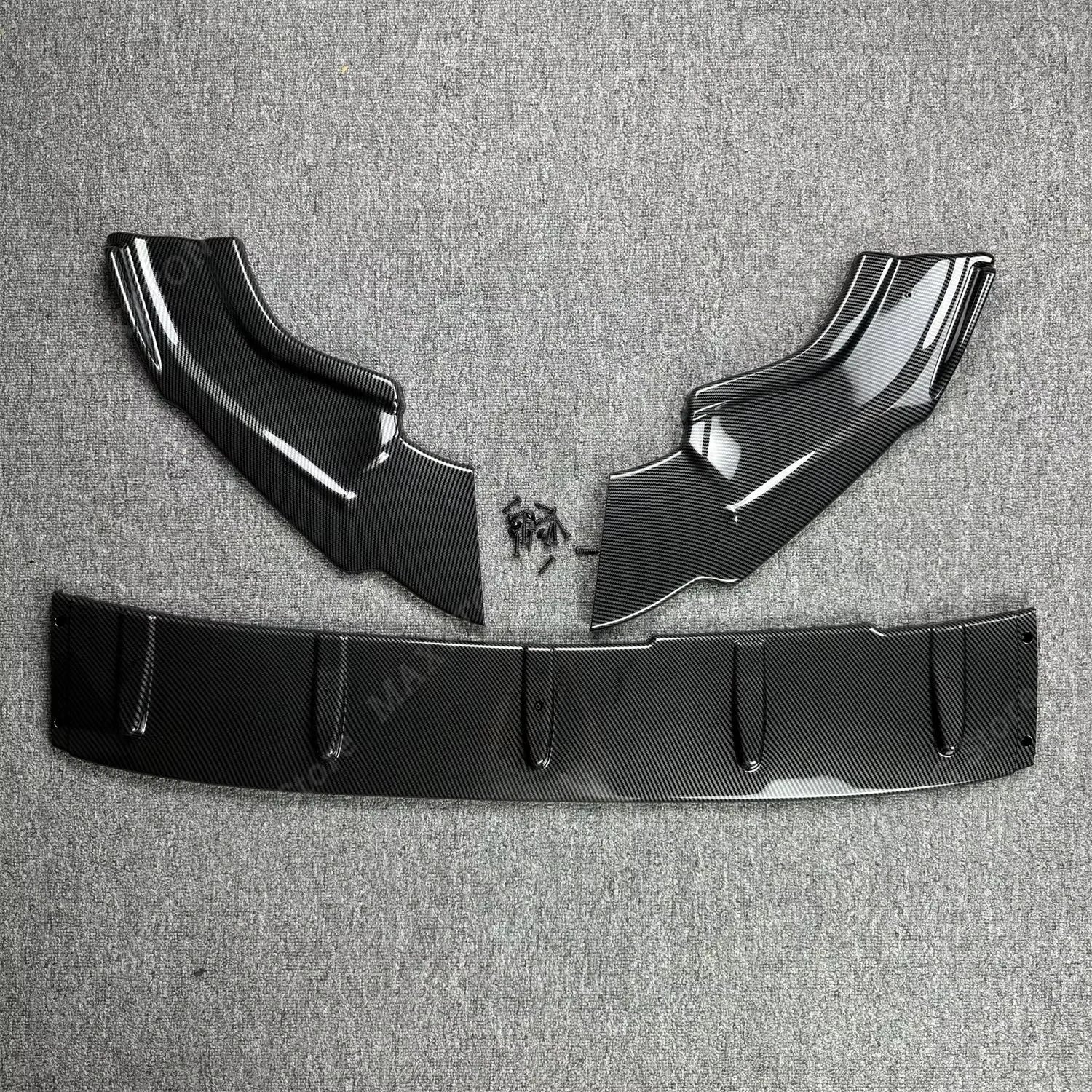 3-Piece Maxton Style Front Bumper Splitter for VW Golf MK7/MK7.5 R GTI GTD R-Line (2012-2019)