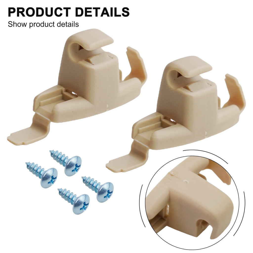 2x Sun Visor Clips Holder Bracket Mount For BMW 3 5 7 Series E46 E38 E39 E53 X-5
