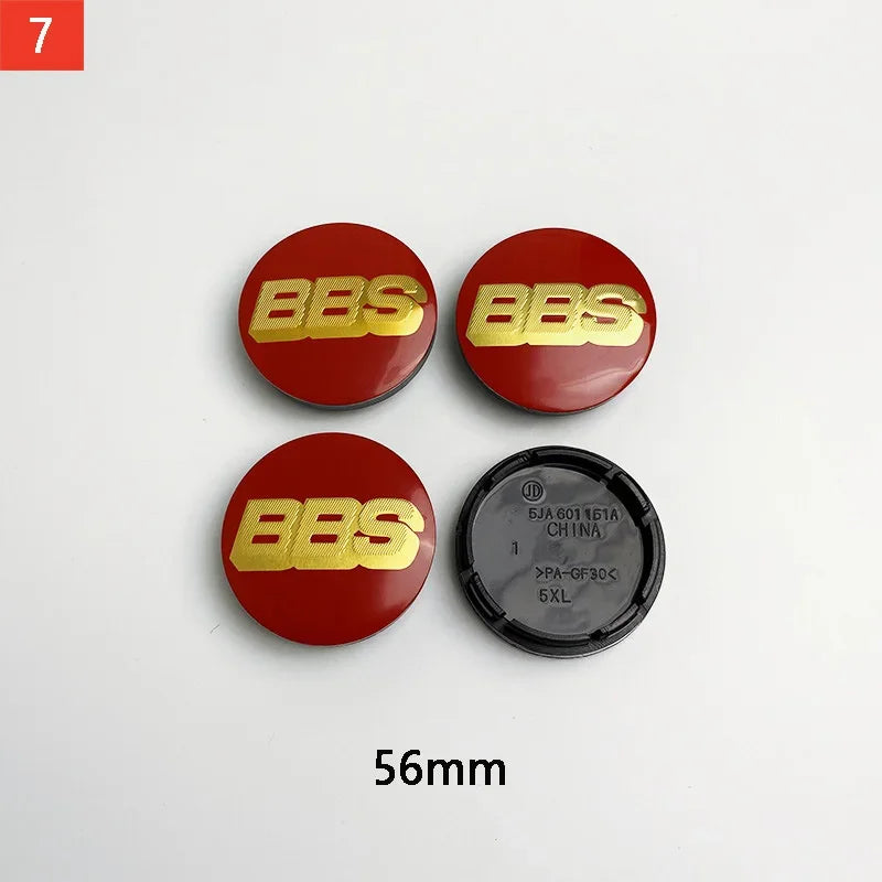 BBS Hub Center Cap Cover Set – Multiple Sizes