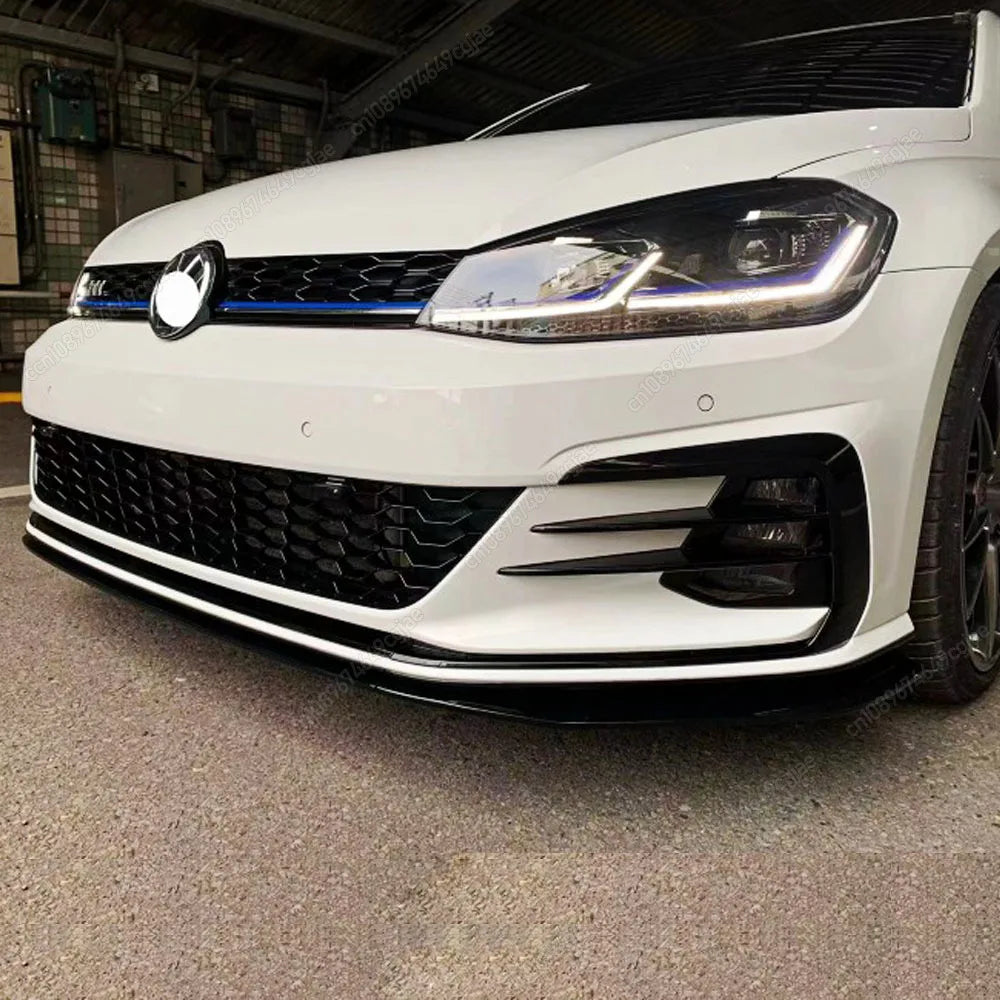 TCR Style Gloss Black Front Bumper Splitter Lip for VW Golf 7.5 GTI
