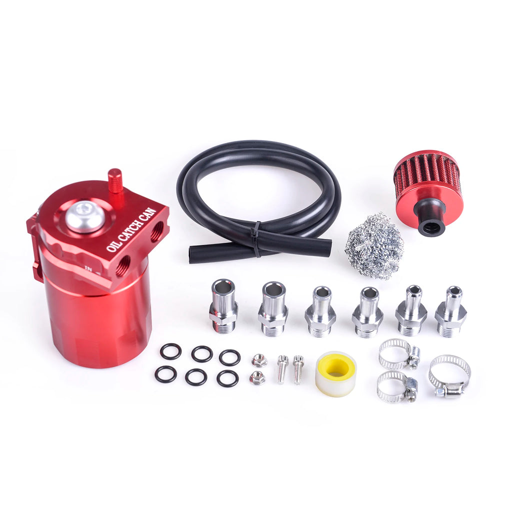 Aluminum Universal Oil Catch Reservoir Breather Can Tank Kit