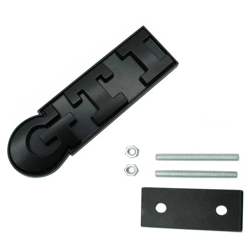 1Pcs Car Metal Badge Sticker Front Grille Decal Decoration For VW GTI Passat B6 Golf Mk7 Polo Tiguan Jetta T-ROC Sharan Touran