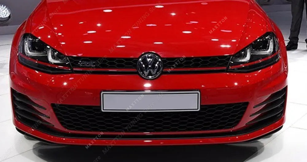 3-Piece Maxton Style Front Bumper Splitter for VW Golf MK7/MK7.5 R GTI GTD R-Line (2012-2019)