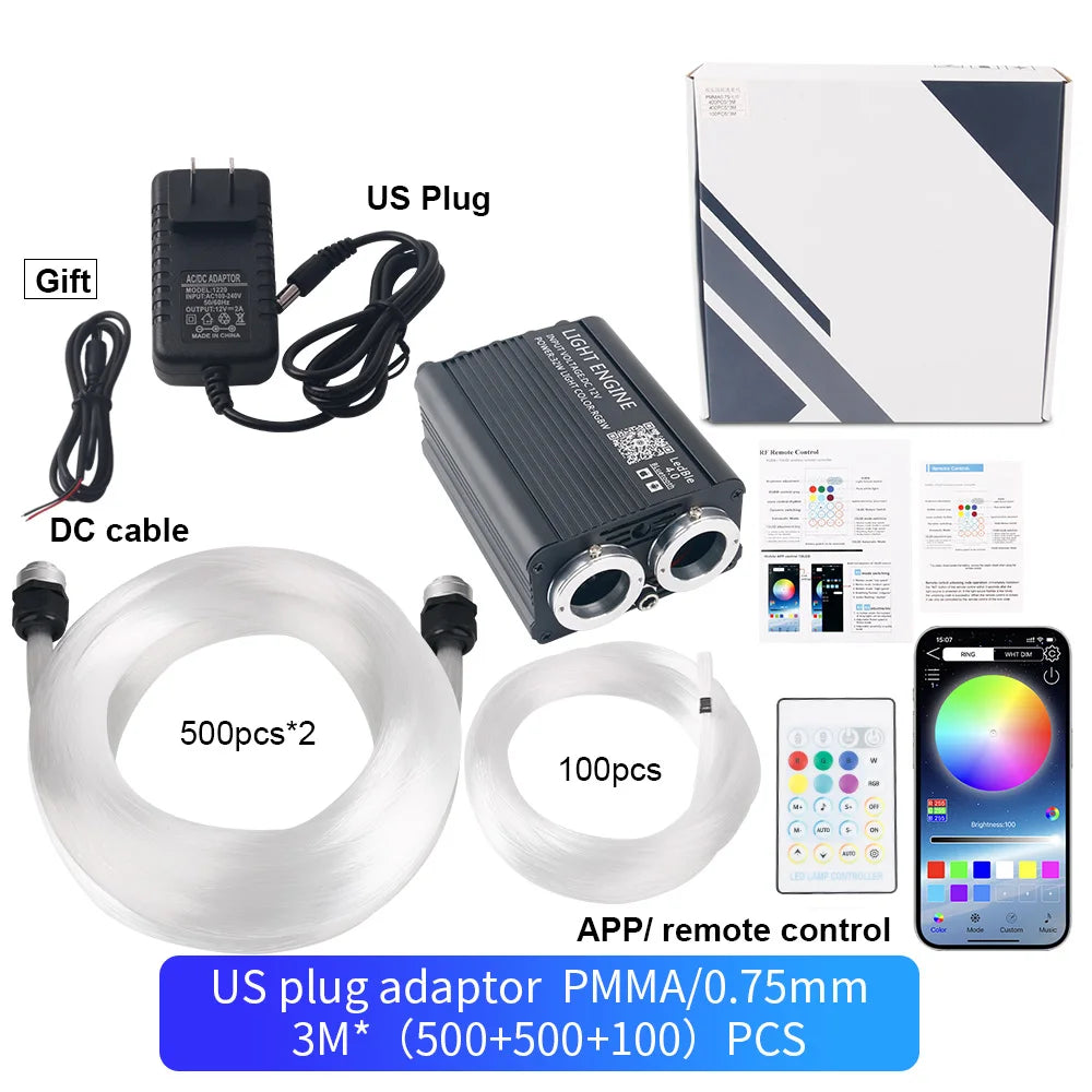 DIY 16W Car Starlight/ Sky Light RGB Interior Kit