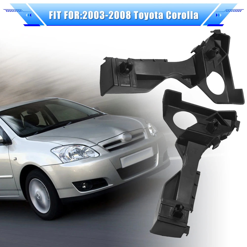 Pair Front Bumper Mounting Brackets for Toyota Corolla 2003 -2008