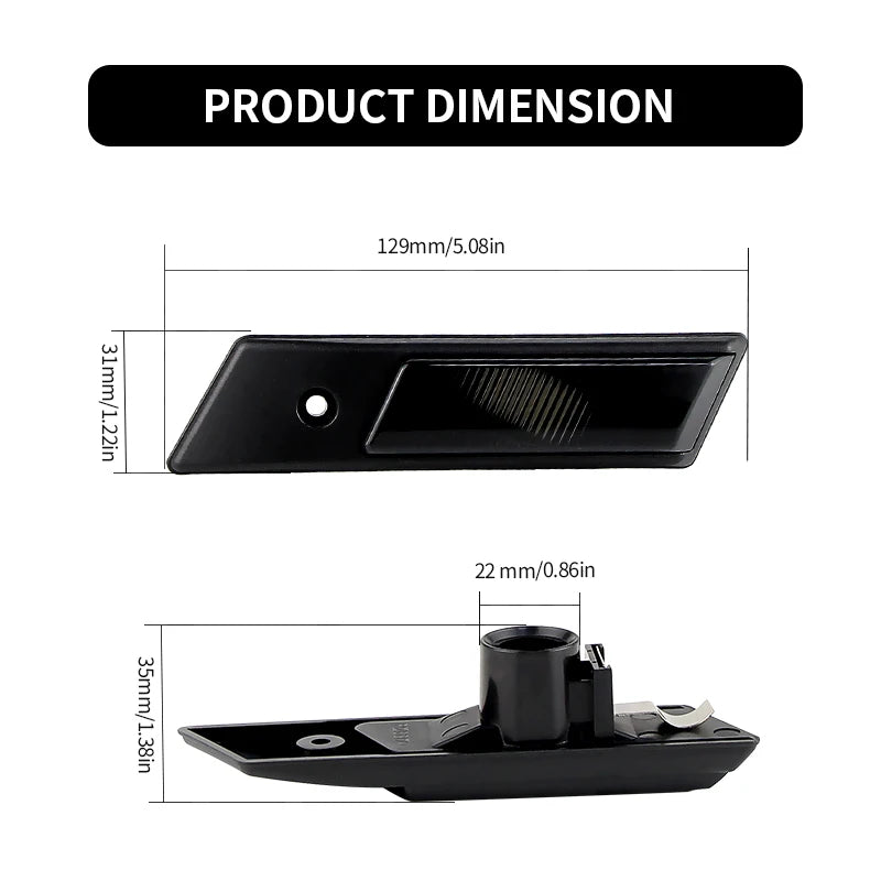 2-Piece ABS Plastic Fender Side Marker Light Covers for BMW 3, 5, 7 Series E36, E34, E32 – OEM