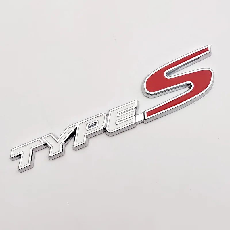 3D Metal Type S and Type R Emblem Badge