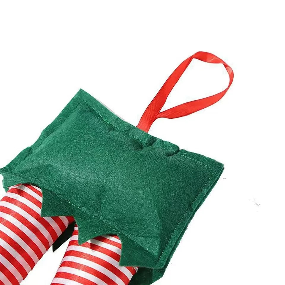 Christmas Elf and Santa Legs Car Accessories
