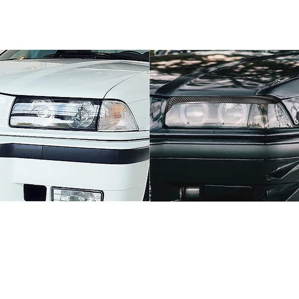 Carbon Fiber Front Bumper Headlight Eyelid Trims for BMW E36 (1992-1998)