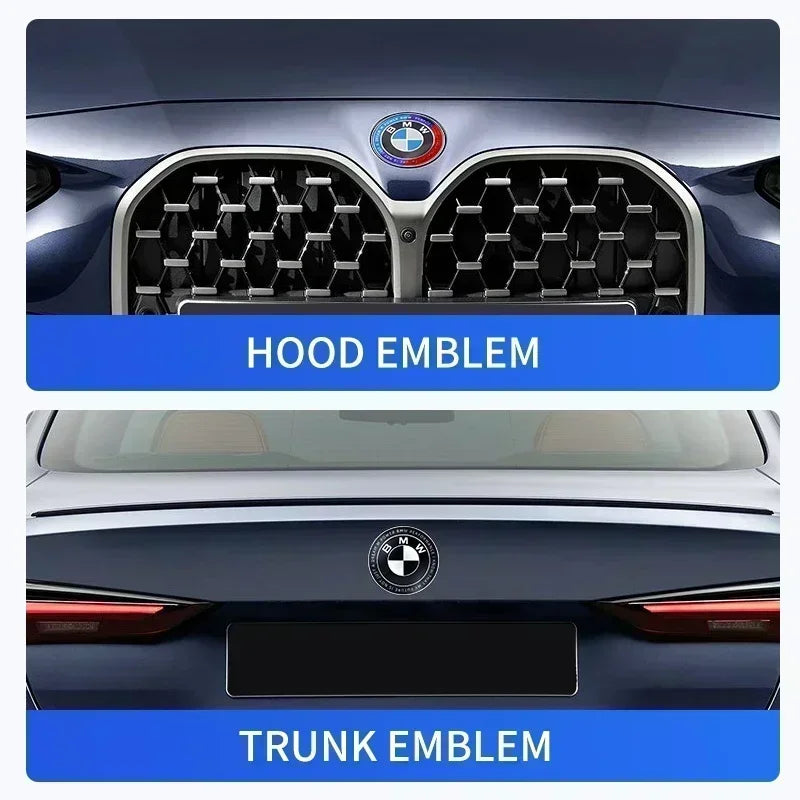 BMW Aluminum Badge – 82mm (2-Hole / 3-Hole)