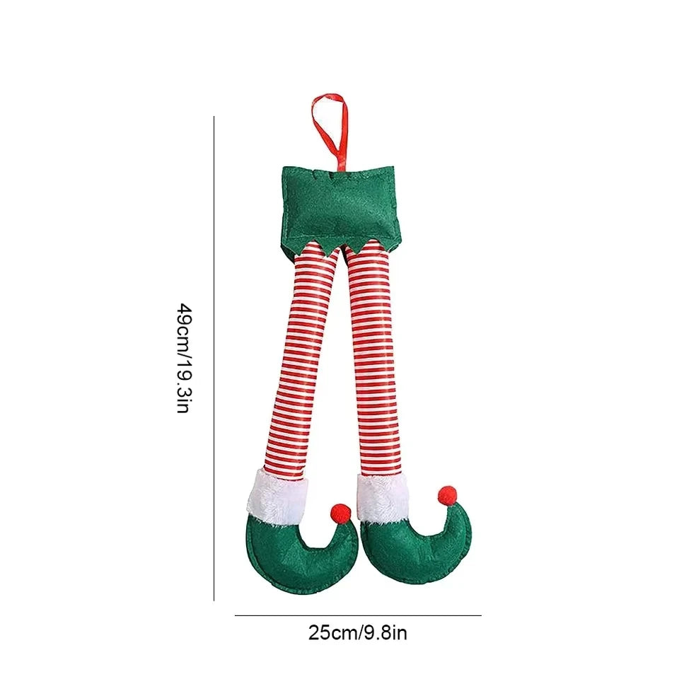 Christmas Elf and Santa Legs Car Accessories