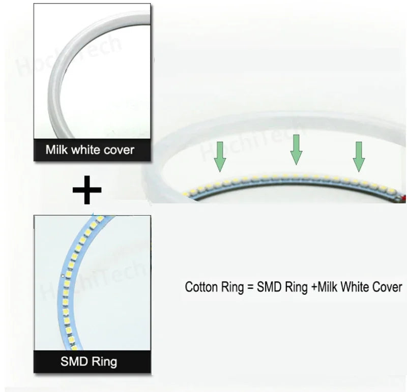 BMW 3 Series E30 E36 E46 E39 E38  Headlight Halo Angel Demon Eyes Kit Angel Eyes Light