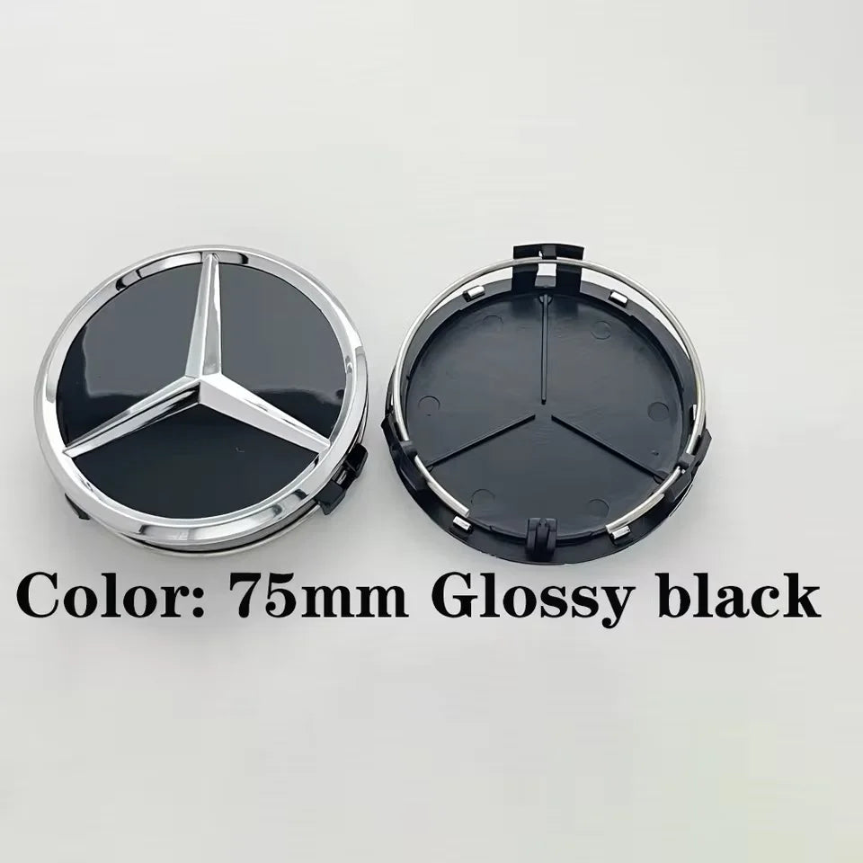 Mercedes-Benz 75mm Wheel Hub Center Cap Set (4-Piece)