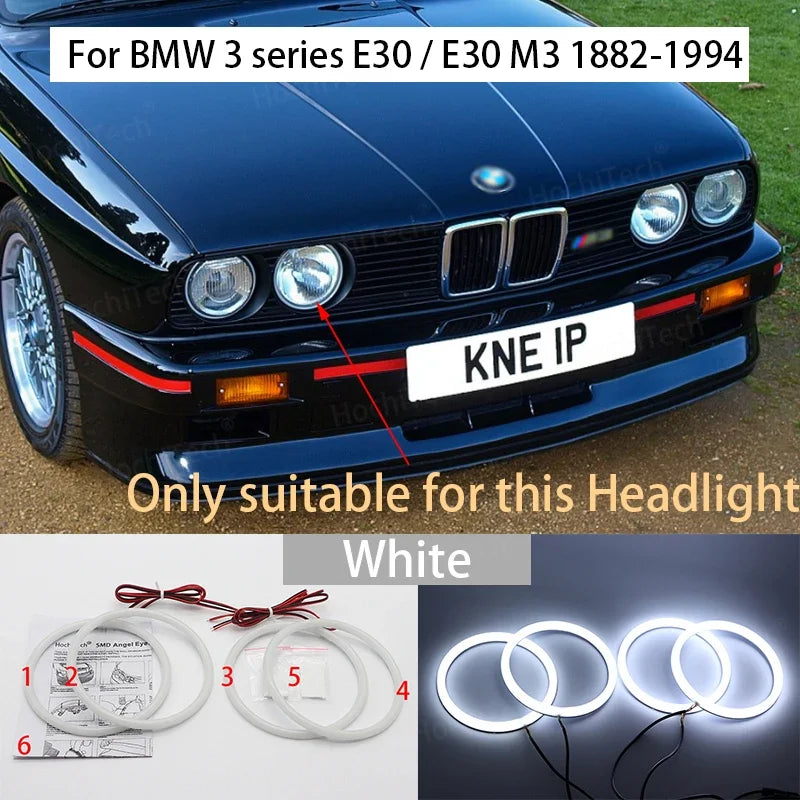 BMW 3 Series E30 E36 E46 E39 E38  Headlight Halo Angel Demon Eyes Kit Angel Eyes Light