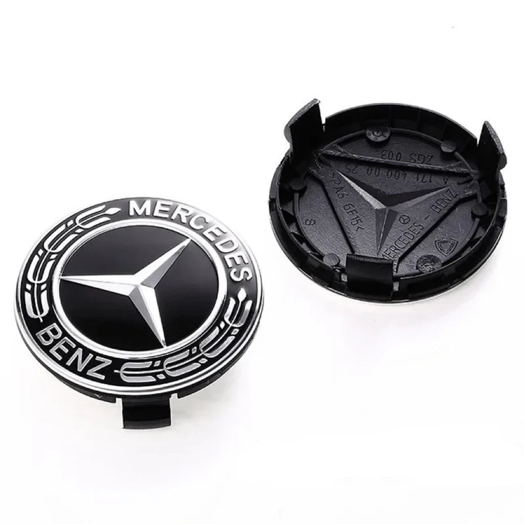 Mercedes-Benz 75mm Wheel Hub Center Cap Set (4-Piece)