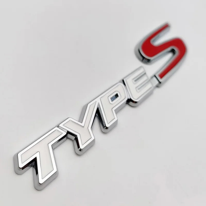 3D Metal Type S and Type R Emblem Badge