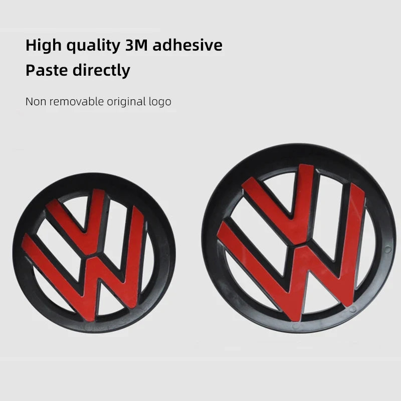 Front Radiator Grille and Rear Trunk Badge Covers for VW Models