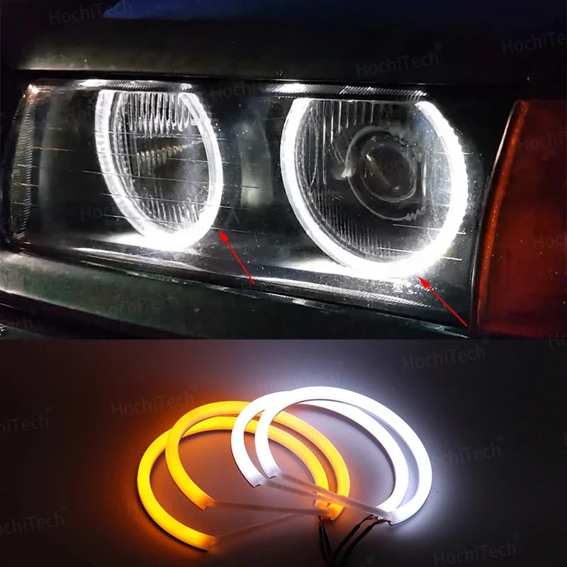 BMW 3 Series E30 E36 E46 E39 E38  Headlight Halo Angel Demon Eyes Kit Angel Eyes Light
