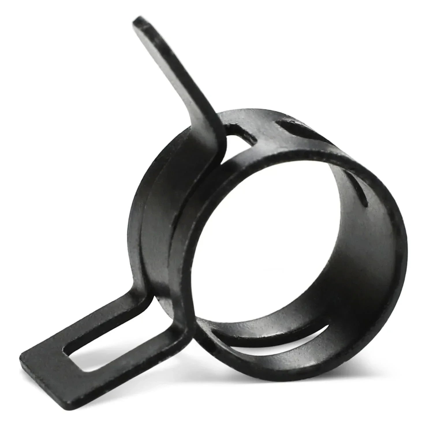 100-Piece Black Metal Hose Clamp Set 6mm-22mm for Fuel, Oil, Water and Vacuum Lines