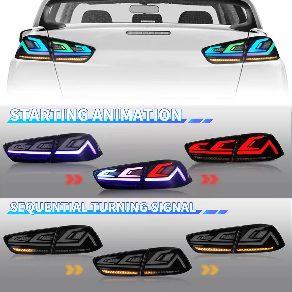 Dynamic LED Tail Light Assembly for Mitsubishi Lancer EVO-X (2008-2018)