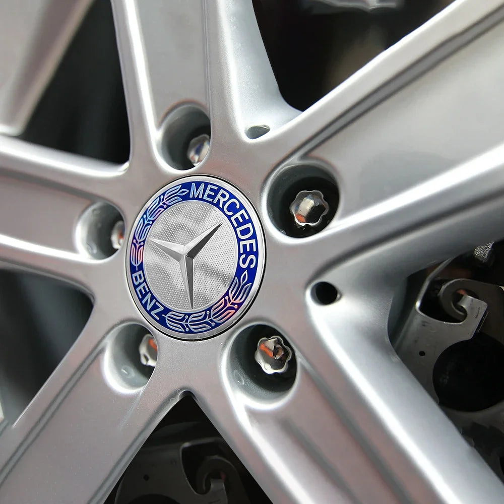 Mercedes-Benz 75mm Wheel Hub Center Cap Set (4-Piece)